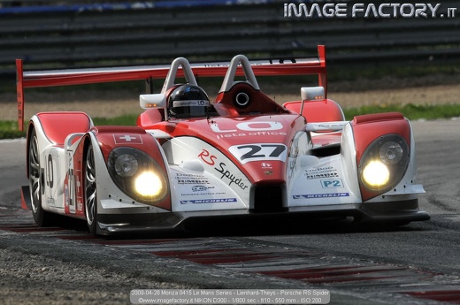 2008-04-26 Monza 0415 Le Mans Series - Lienhard-Theys - Porsche RS Spider